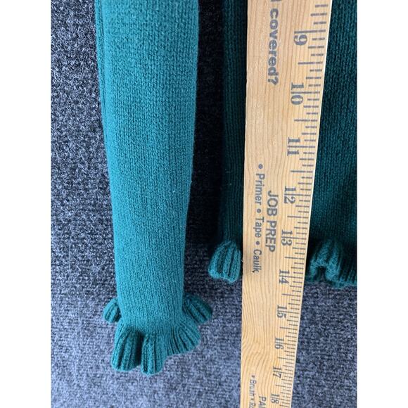 Tahari Girls Sweater Christmas Holiday Fair Isle Ruffle Green Sz 5/6 Reduced 4 - Picture 6 of 10